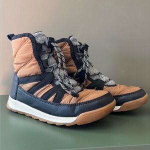 Sorel Whitney II Girl's Size 3 Waterproof Elk/Black Snow Boots Plus Lace